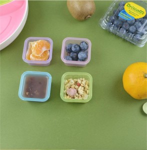 Recipient rezistent la scurgeri pentru mini sosuri de salată Recipiente colorate pentru depozitarea alimentelor pentru bebeluși