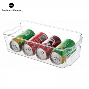 Kosët organizues të frigoriferit plastik pa pagesë BPA për frigoriferin, ngrirësin, dollapin e kuzhinës, organizimin dhe ruajtjen e qilarëve