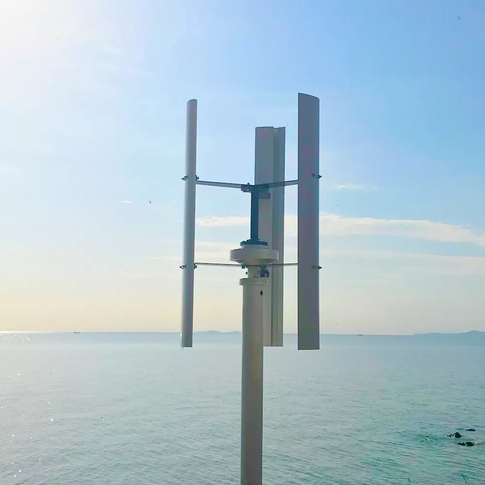 The seaside project, green energy wind turbine, a beautiful view.
