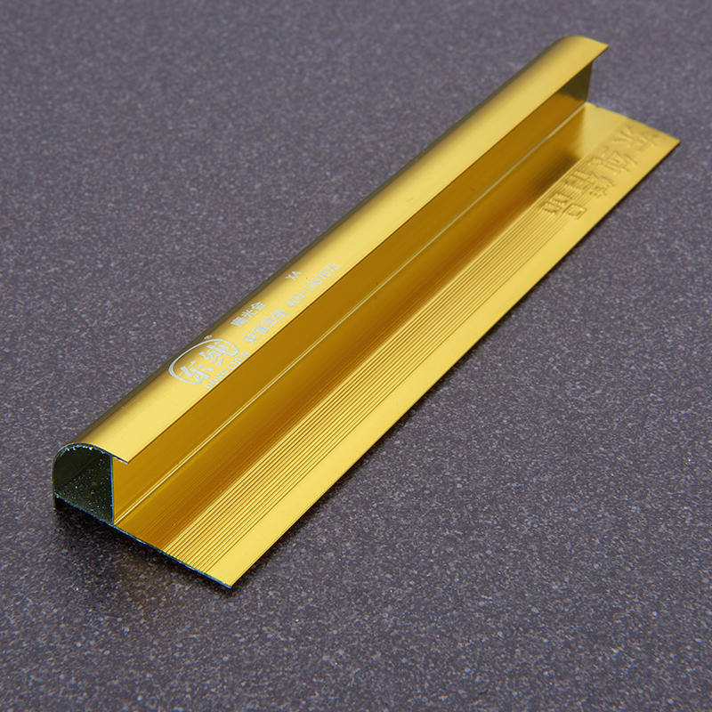 Aluminum Tile Trim Anodized Gold Quarter Round Edge Arc Shape