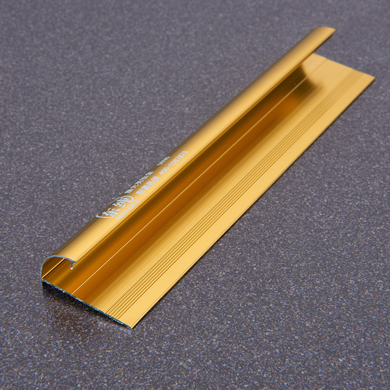 Aluminum Tile Trim Open Type 069B Anodized Polished Titanium Gold