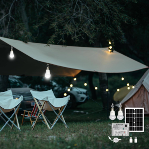LED solar camping light system