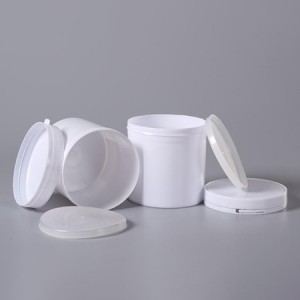 Plastic Jar supply 1L 1.5L 2L round white jar in Food Grade