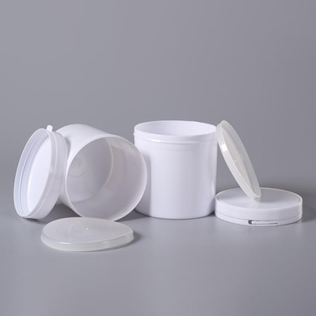 Cookie Package Box Suppliers –  Plastic Jar supply 1L 1.5L 2L round white jar in Food Grade  – JIATAI detail pictures