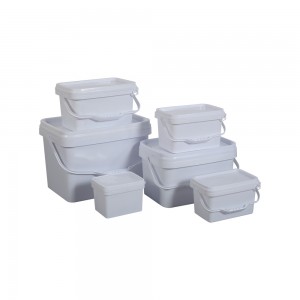 Food grade ice cream 1.5L, 2L, 3L, 5L, 10L, 20L rectangular plastic bucket with handle
