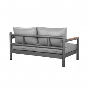 Armani alu. 2-seat sofa(Teak armrest)