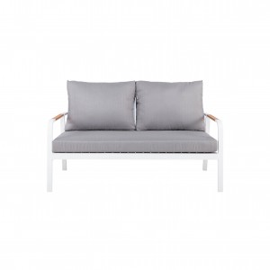 Cassina alu. 2-seat sofa (Poly-wood)