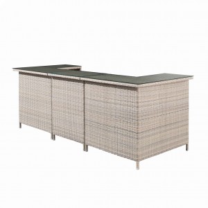 Ideal rattan corner bar table