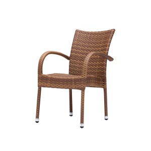 Excellent quality China Wholesale Outdoor Leisure Patio Resort Hotel Restaurant Balcony Aluminum Weaving PE Wicker Rattan French Bistro Chair Furniture