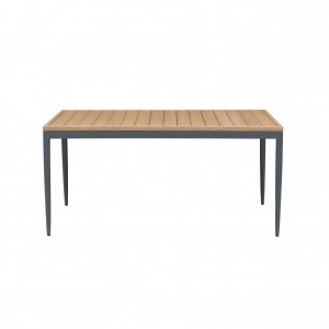 Jasmine alu. rectangle table (Poly-wood top)