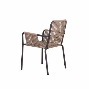 Factory best selling Modern Patio Garden Outdoor Hotel Home Villa Balcony Terrace Rope Weaving Chair and Table Set Furniture