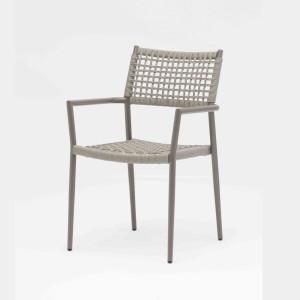 Mocha rope dining chair