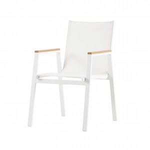 Snow White Textile Chair (Poly Wood)
