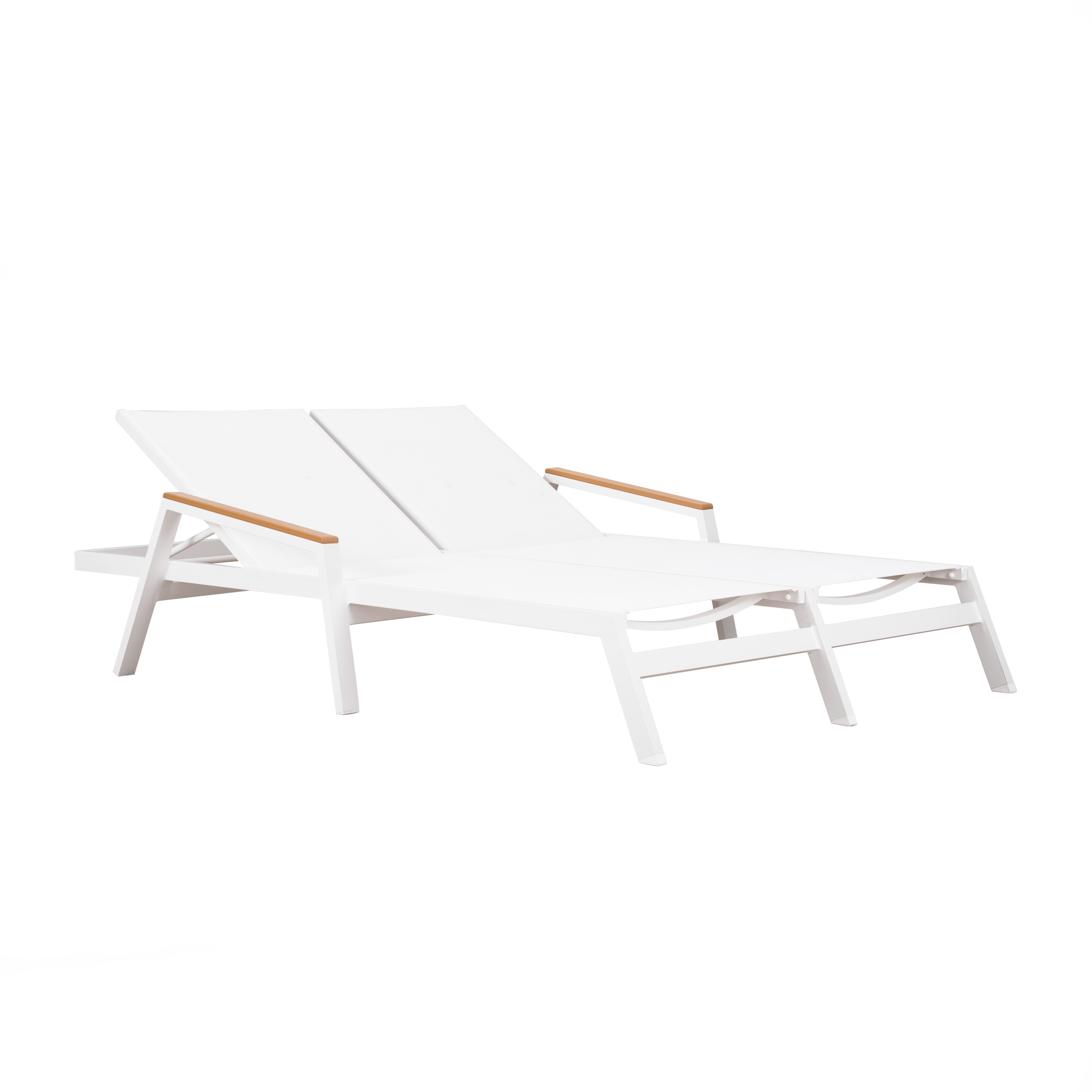 Best High quality Outdoor Relaxing Chair Suppliers –  Snow white double lounge (poly wood) – TAILONG
