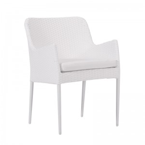 Rattan dining chair with ceramics glass table (Molly)