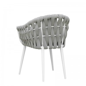Outdoor rubber rope dining chair by stacked(Art)