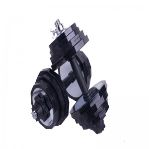 Bottom price Neoprene Dumbbell -  steel ring colour OEM 12 point rubber Adjustable  dumbbells – Fushuangyue