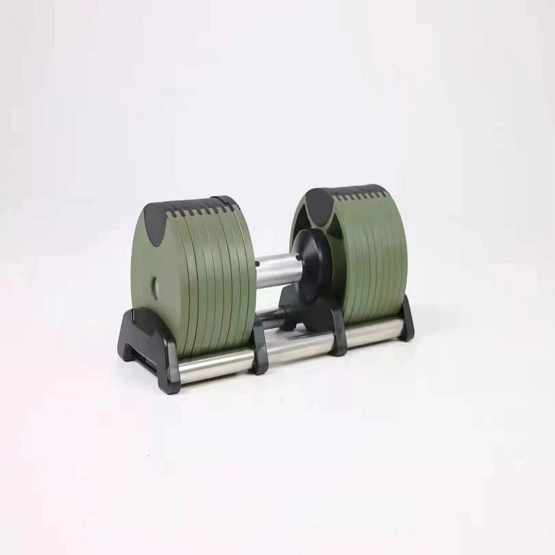 Wholesale China  Power Selective  Rubber 24kg/52lbs  Quick adjustable dumbbell