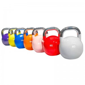 Popular Design for Plastic Gym Kettlebells - Cast Iron Vinyl Neoprene Coated colour Cheap  Rubber covered kettle bell – Fushuangyue