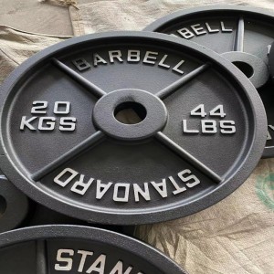 OEM Customized PU Weight Plate - China  3 holes  Gym Weight Competition  Black Paint baking counterweight plate – Fushuangyue