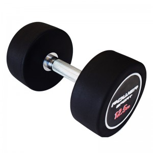 steel set Rubber Coaded Round Head Electroplating Training  Fixed dumbbell