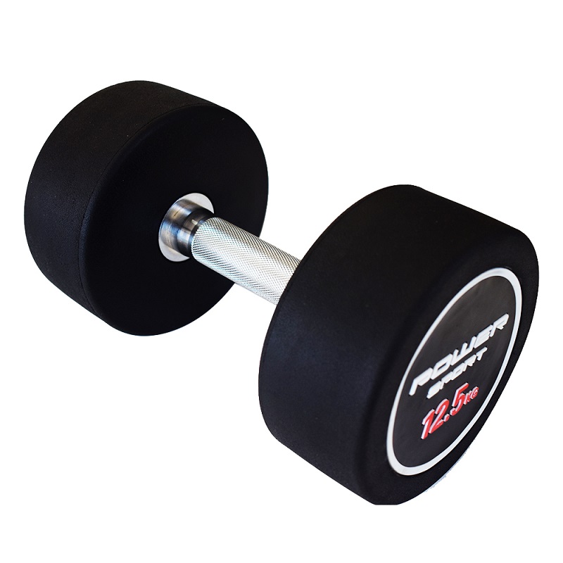 OEM Manufacturer Small Home Dumbbell - steel set Rubber Coaded Round Head Electroplating Training  Fixed dumbbell – Fushuangyue