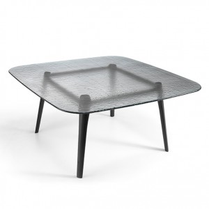 Grey color Glass Dinner table