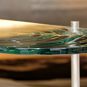 Fusion glass console table