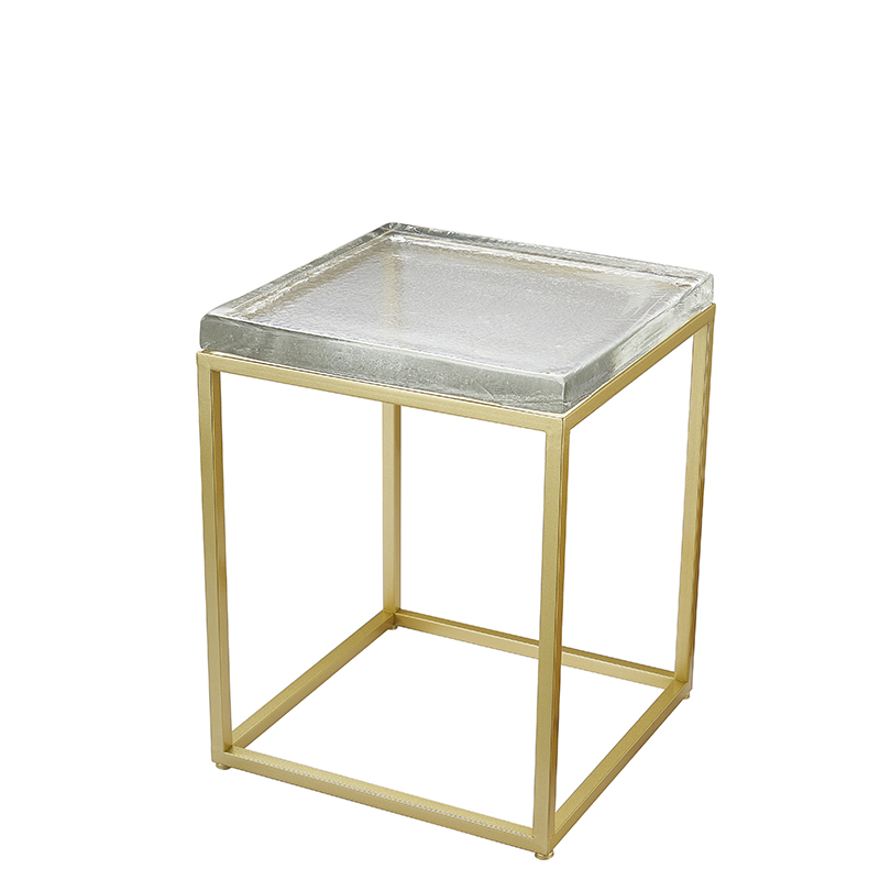 Custom Cast Glass Top Tea Side Table Featured Image