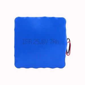 25.6V 24V 7AH lithium iron phosphate battery for drones