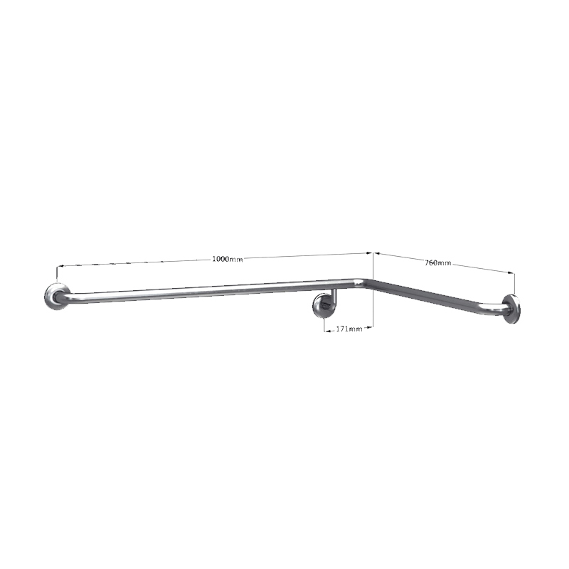 Type 261 - 32mm Satin Stainless Shower Grab Rail Right Hand