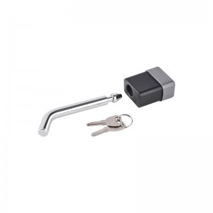 (FT-DB-HL-003) 1/2” Hitch Lock (2″ Effective Length, Bent Pin Style, Deadbolt, Chrome)