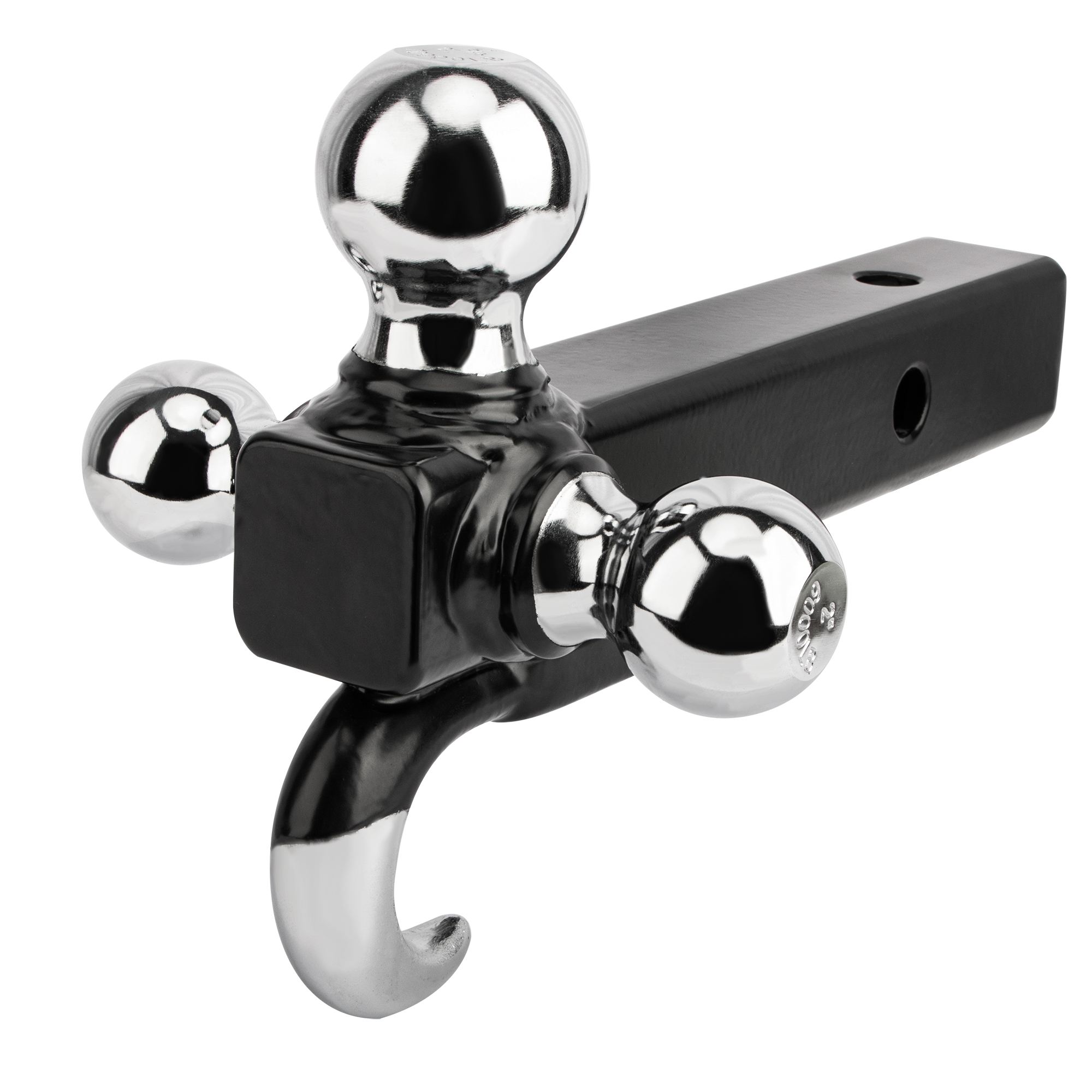 (FT-TB-TH-003)1-7/8″ 2-5/16″Trailer Hitch Tri Ball Mount with Hook