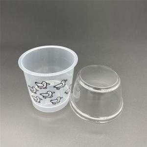 Injection plastic cup and box