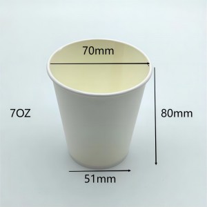 घाऊक डिस्पोजेबल 4OZ~16OZ व्हाईट पेपर कप कॉफी कप