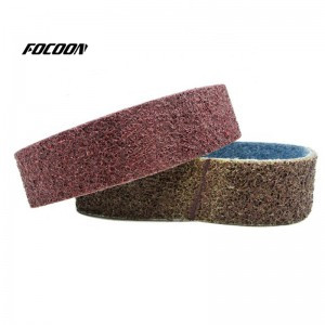 Factory wholesale  Zirconium Corundum Sanding Belt  - Brown fused alumina Nylon sanding belt Brown Blue Red color – Fuke