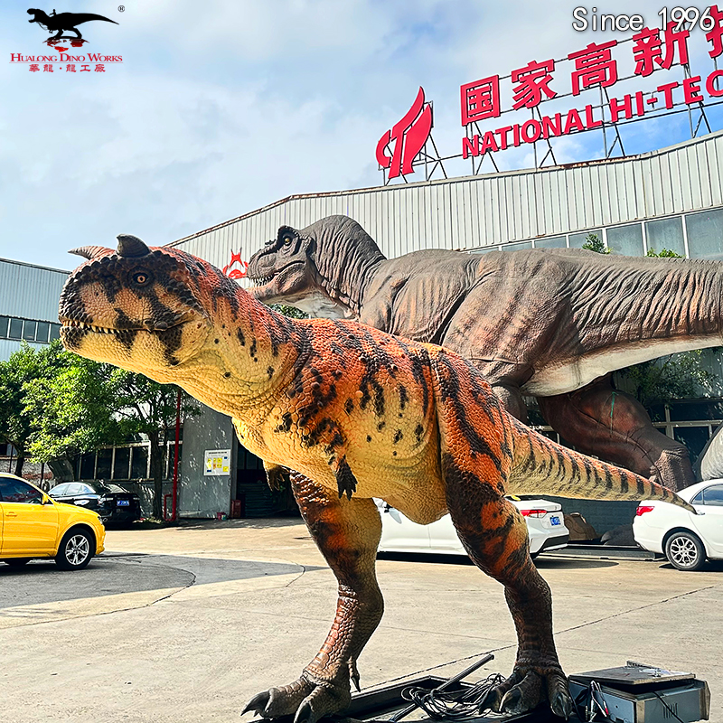 Pameran Dinosaur Animatronik Model Dinosaur Carnotaurus Didorong Motor Servo – untuk Taman Tema, Muzium, Paparan dan Hiasan Tingkap Beli-belah – Dinosaur Animatronik Tersuai