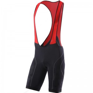Men’s Cycling Bib Shorts – Black/Red