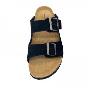 Mens Classic Two buckle Leather Corked Sandals