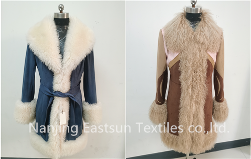 faux suede leather jacket and artificial fur garments order from our UK customer