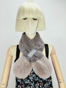 Rex rabbit fur fashion scarf