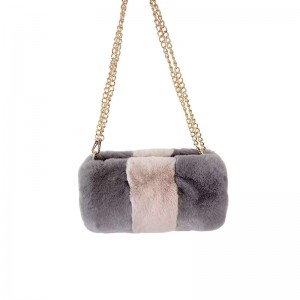 Girl’s bags new real Rex rabbit fur fashion Knapsack bag wholesale
