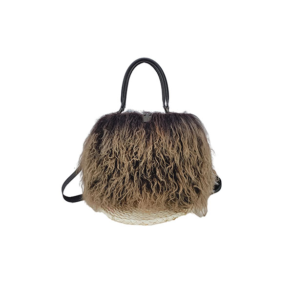 women’s bags 2021 new pattern real Tibet lamb fur fashion bags wholesale Featured Image