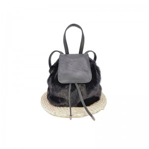 Girl’s bags new real Mink fur fashion Knapsack bag wholesale
