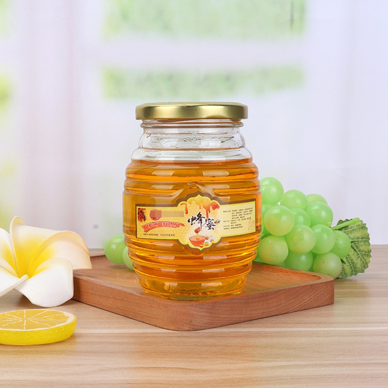 Honey Jars Pot Glass Bee-shaped Factory Produced Wholesale Small Mini Clear New Design