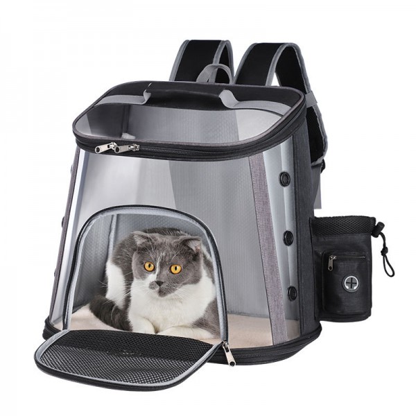 Manufacturer Produce- Transparent Pet Carrier Travel Bag Ventilated Design Breathable Hiking Backpack
