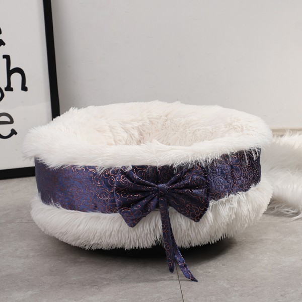 China Princess Cute Bow-tie Round Sleeping Mat Bed without Pillow, Washable Pet Bed with Breathable Cotton