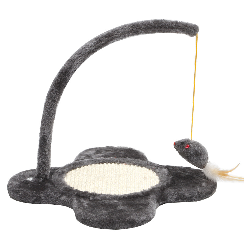 OEM/ODM Supplier Cat Climbing Frame - Factory Cat Scratching Post Sisal Rope Scratcher Tree with Soft Plush Platform Top and Interactive Mouse Toys –  JIMIHAI