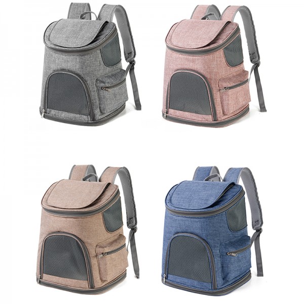 Foldable China Wholesale Pet Backpack Durable Pet Carrier Bags Made from Oxford Fabric for Travel Hiking Walking