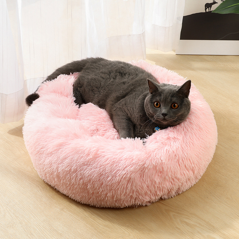 China wholesale Farmhouse Dog Bed Supplier –  In-Stock Calming Donut Cuddler Bed for Small Medium Dogs & Cats, Plush Cozy Round Pet Bed, Fluffy Self Warming Indoor Sleeping Bed Cushion ...